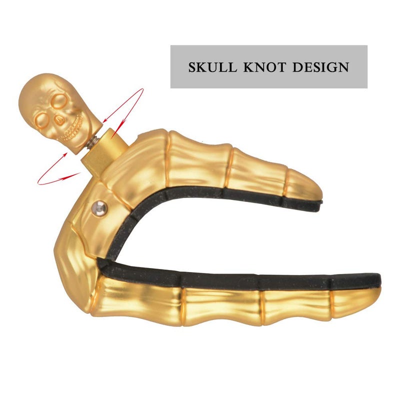 Koldot Guitar Capo Skull Capo for Acoustic and Electric Guitar Skeleton Head Ukulele Capo for Banjo Mandolin Bass and Classical Guitar Comes with 5 Picks - Image 2